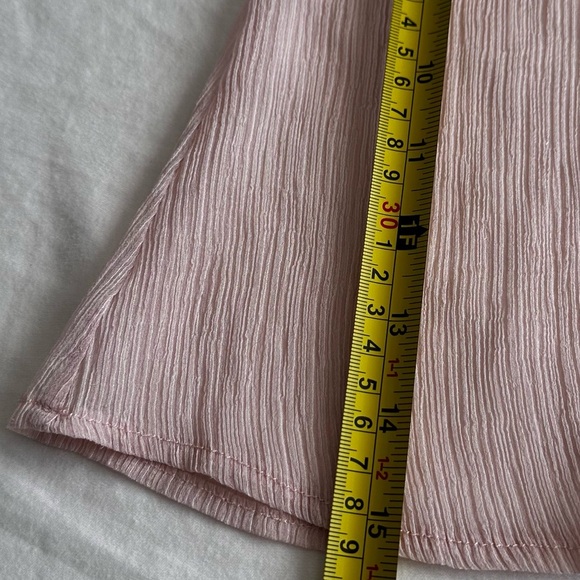 Romantic Sheer blush Pink halter style Top with Embroidered Details - Picture 6 of 7